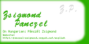 zsigmond panczel business card